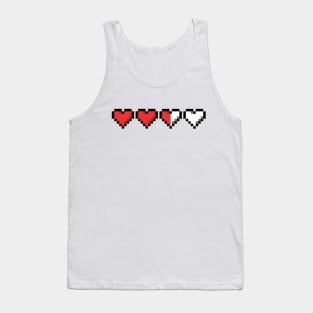 two and a Half Pixel Hearts Remaining Tank Top